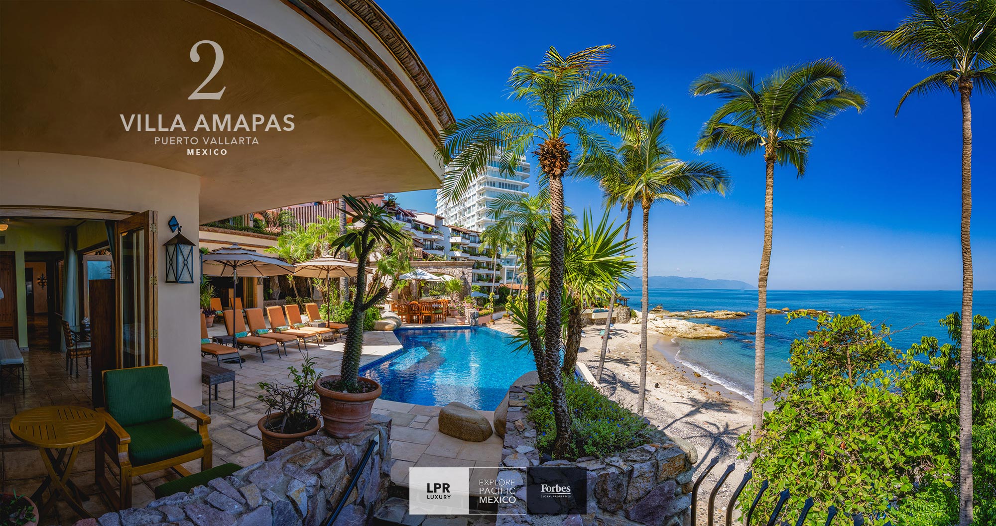 Villa Amapas 2 - Playa Amapas, Lower Conchas Chinas, Puerto Vallarta, Jalisco, Mexico luxury real estate & vacation rental home.